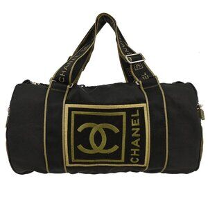 Chanel Black Nylon Sport Line Duffle Handbag 155606